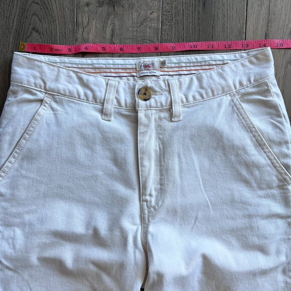 Faherty Organic Cotton Ivory High Rise Straight Leg Jeans Size 26 - Picture 5 of 6